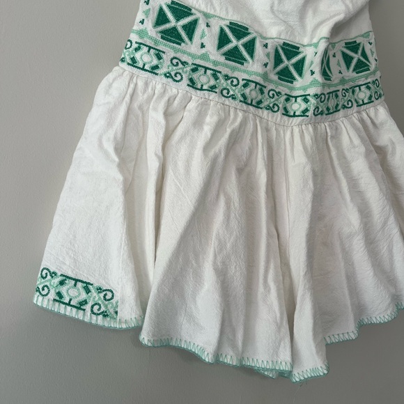 These Three Boutique White and Green Strapless Romper - Picture 5 of 9